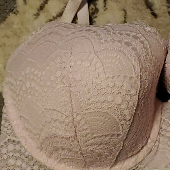 VICTORIA'S SECRET Gray Crochet Lace Logo Band GW2 - Picture 4 of 8